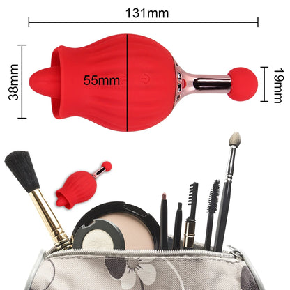 2-in-1-Klitorisklemmen-G-Punkt-Vibrator Rose Toys – Nippelklemmen-Schwanz-Klitoris-Vagina-Stimulator