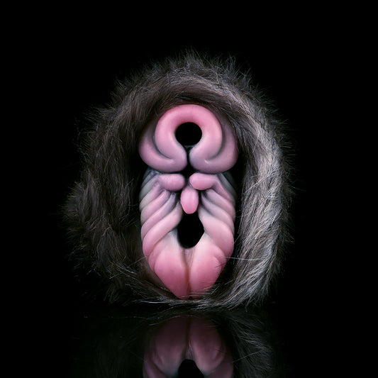 Domlust Rhino Pocket Pussy — Furry Silicone Vibrating Masturbator for Men