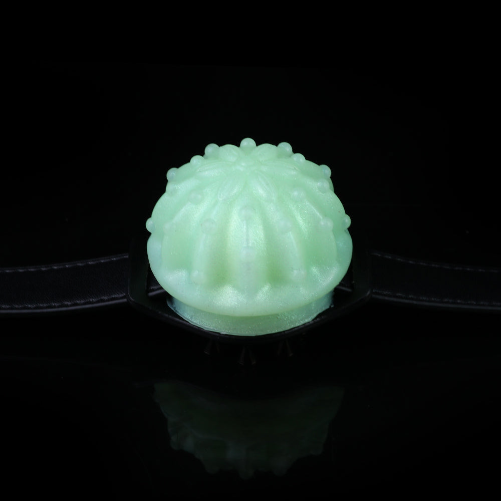 Cactus Glow Spike Chest Harness — Body-Safe BDSM Toys with Luminous Silicone Orbs & Leather Strap