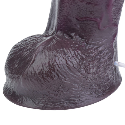 Énorme gode réaliste noir qui gicle – Silicone platine double densité réaliste