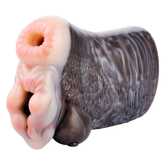 Masturbateur masculin de chatte de poche de chèvre - Coupe de masturbation de pipe de vagin animal en silicone