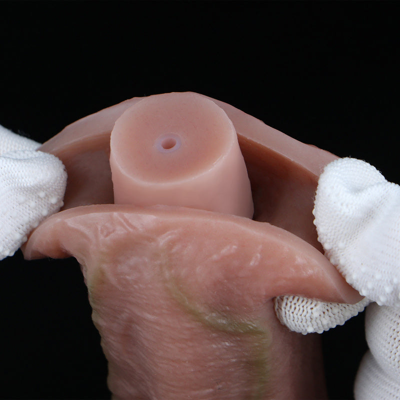 Hydraulic Ejaculating Realistic Dildo – Dual-Layer Liquid Silicone Squirting Cock with Suction Base