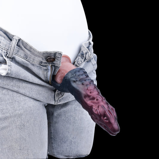 Fantasy Dragondildo Cock Sleeve - Penis Sheath Extender Silicone Ribbed Condoms