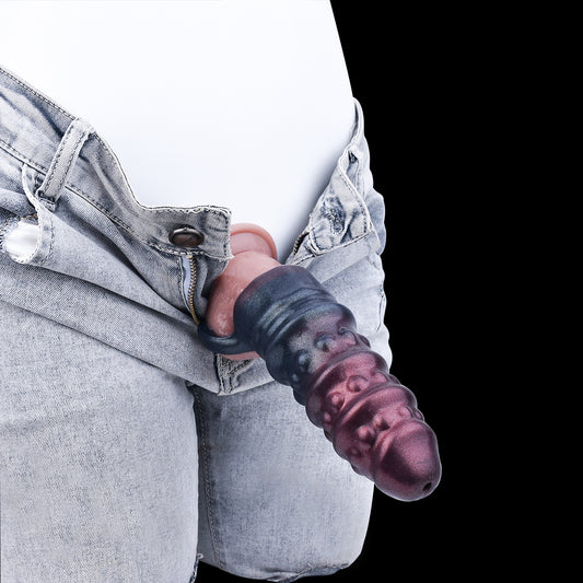 Gaine de pénis extensible Black Warrior - Anneau pénien extensible - Jouet sexuel pour homme