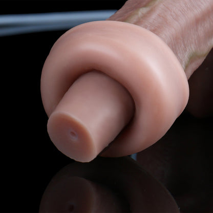 Hydraulic Ejaculating Realistic Dildo – Dual-Layer Liquid Silicone Squirting Cock with Suction Base
