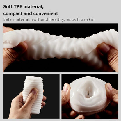 Squeezing Pocket Pussy Male Masturbator - Thread Vagina Penis Massage Sex Toy for Men