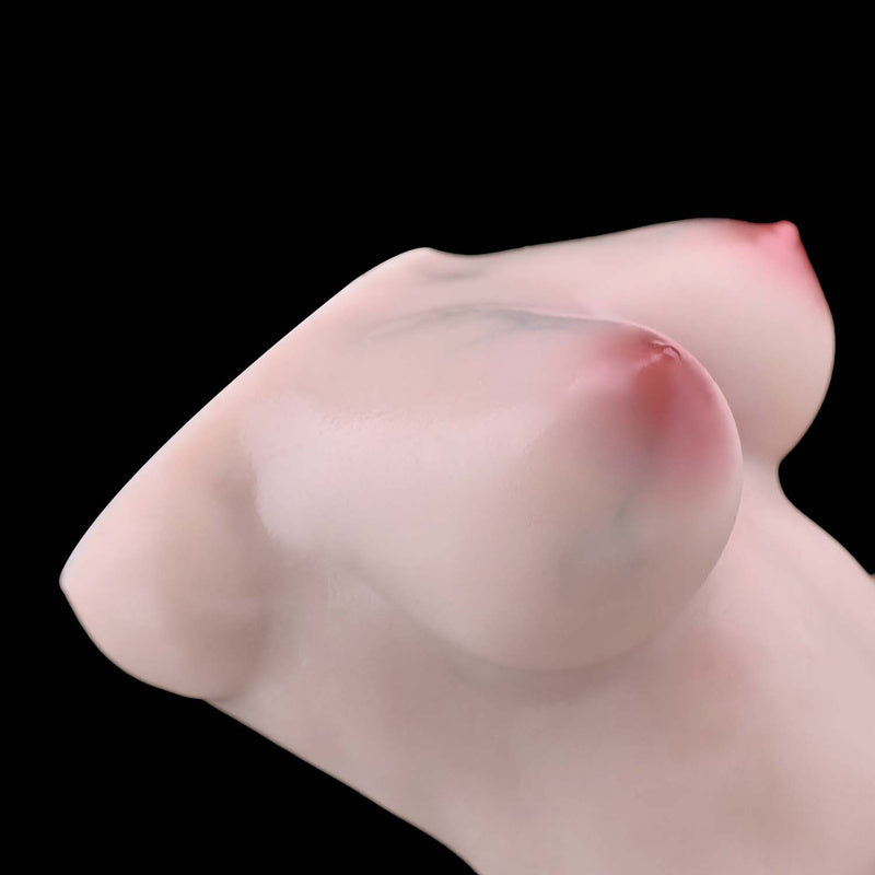 Petite Maiden Torso Pocket Pussy – Ultra-Soft Platinum Silicone Dual-Sensation Stroker with Hand-Blushed Detail