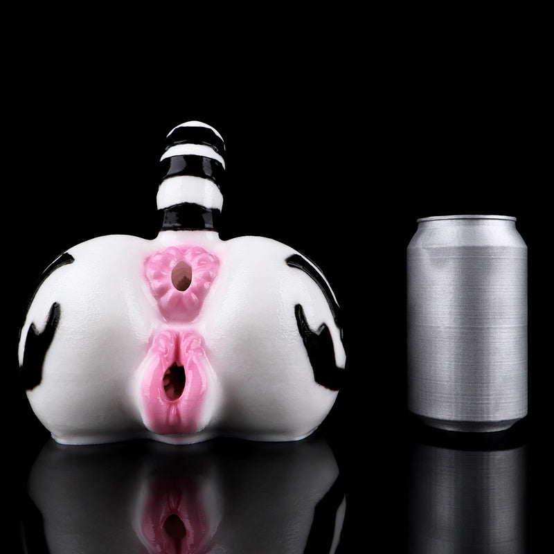 Wild White Tiger Sex Dolls – Dual-Channel Striped Booty Masturbator with Posable Tail