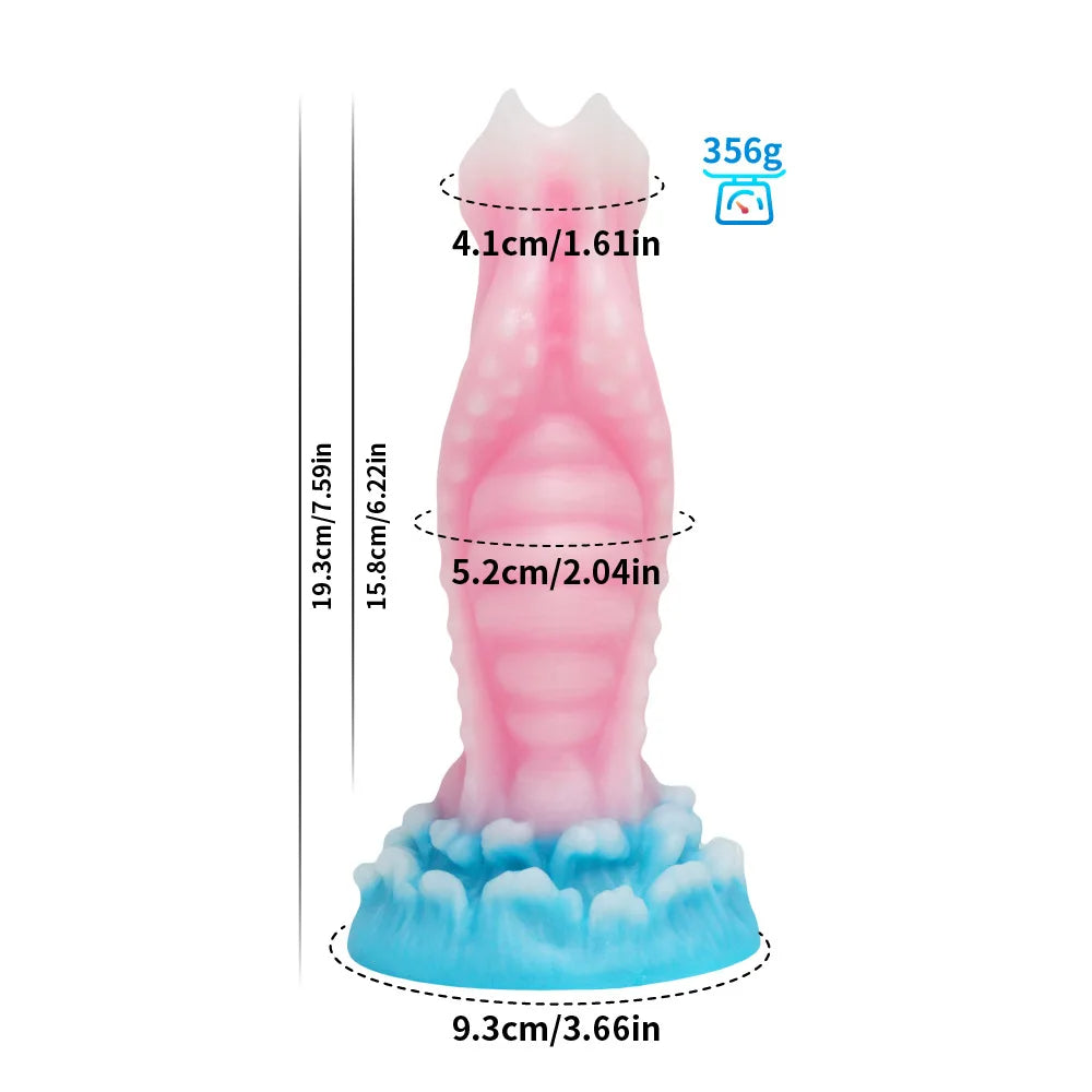Alien Monster Dildo Butt Plug - Luminous Silicone Anal Dildo Male Female Sex Toys
