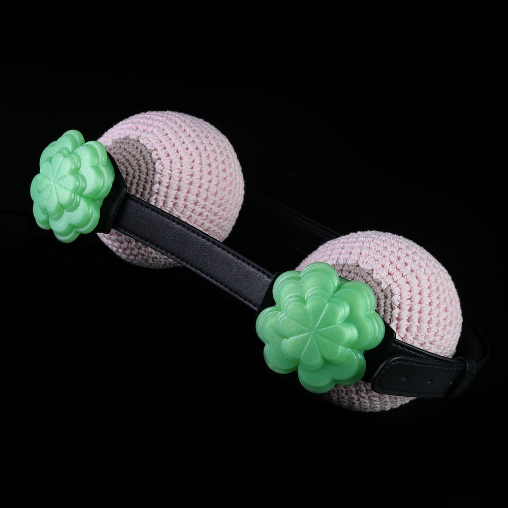 Lucky Clover Glow Chest Harness — Luminous BDSM Toys Bondage Strap with Spiked Silicone Blooms