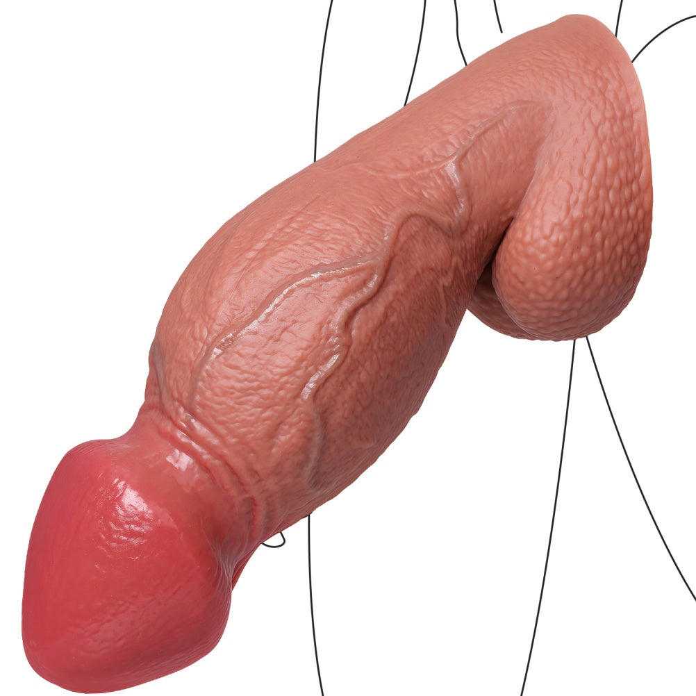Godemiché en silicone réaliste en forme de poing – Phallus géant à ventouse pour une dilatation vaginale extrême