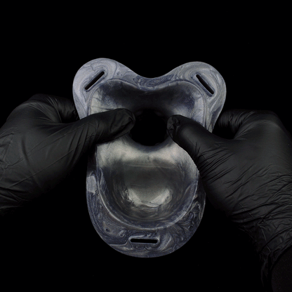 Wearable Leather Harness Penis Extender & Masturbation Cock Sleeve - Platinum Silicone Sex Toys for Men