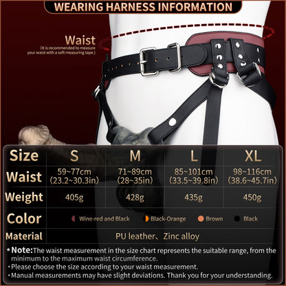 Wearable Leather Harness Penis Extender & Masturbation Cock Sleeve - Platinum Silicone Sex Toys for Men