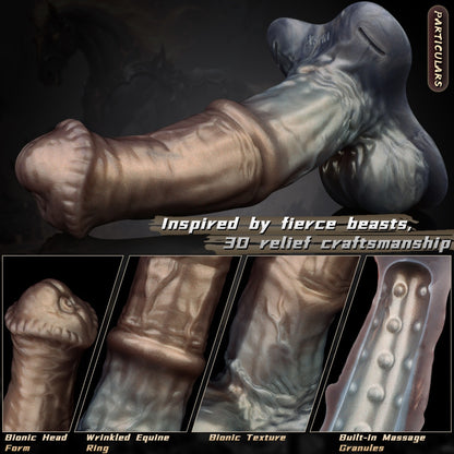 Wearable Leather Harness Penis Extender & Masturbation Cock Sleeve - Platinum Silicone Sex Toys for Men