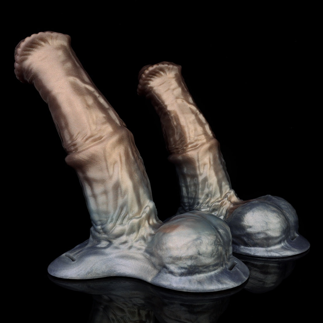 Wearable Leather Harness Penis Extender & Masturbation Cock Sleeve - Platinum Silicone Sex Toys for Men