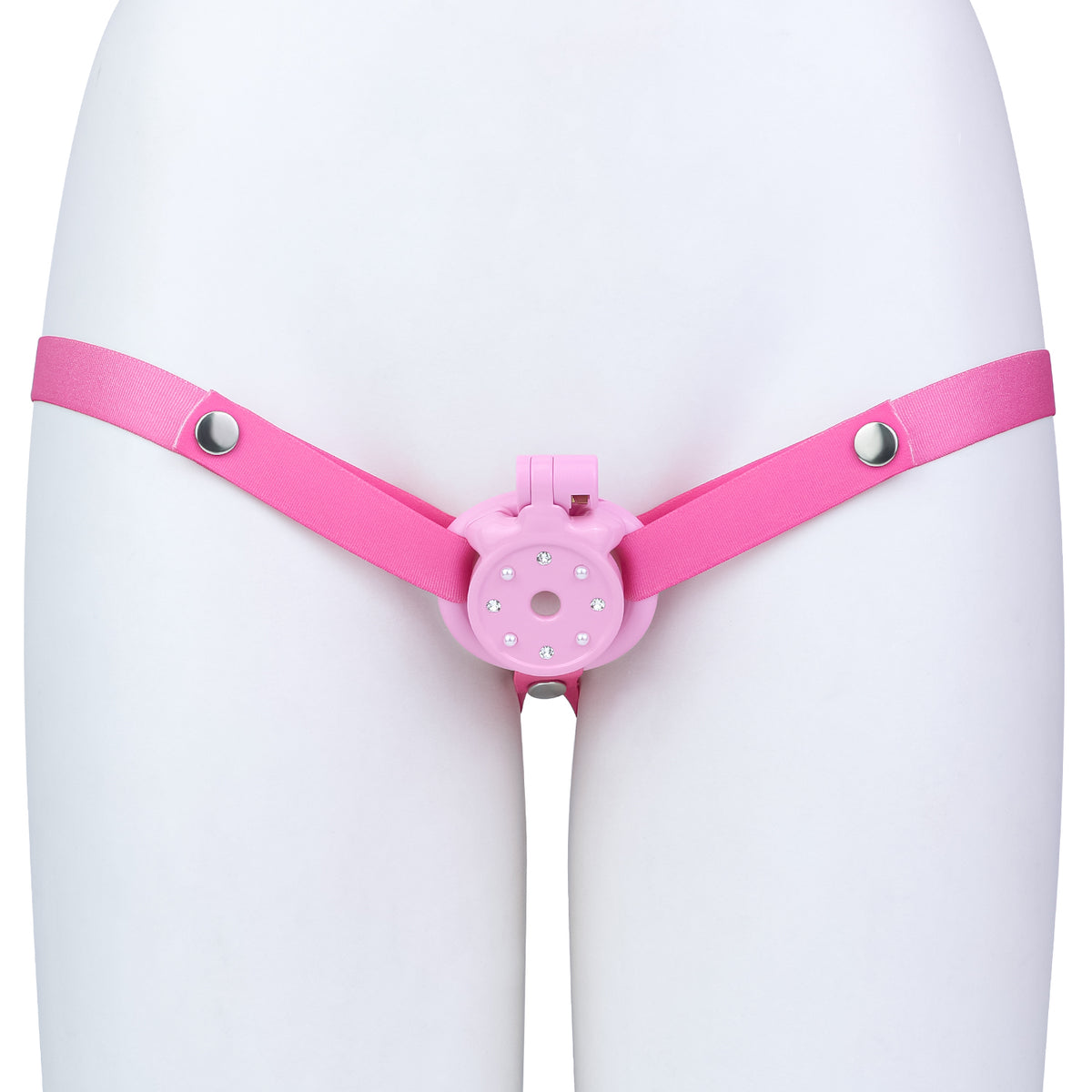 Luxury BDSM Toys Pink & White Lock Design – Elegant Restraint Accessory for Couples, Roleplay & Intimate Exploration
