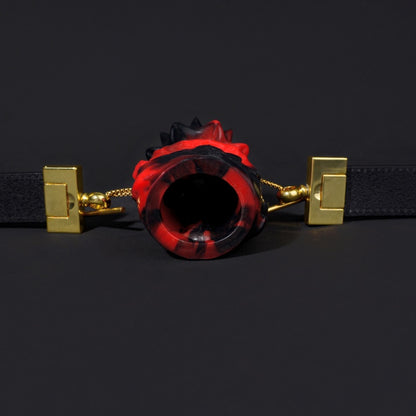 Kit de bondage avec boule bâillon Pineapple Bloom – Plug en silicone rouge et noir pour jouets sexuels coquins et jeux oraux