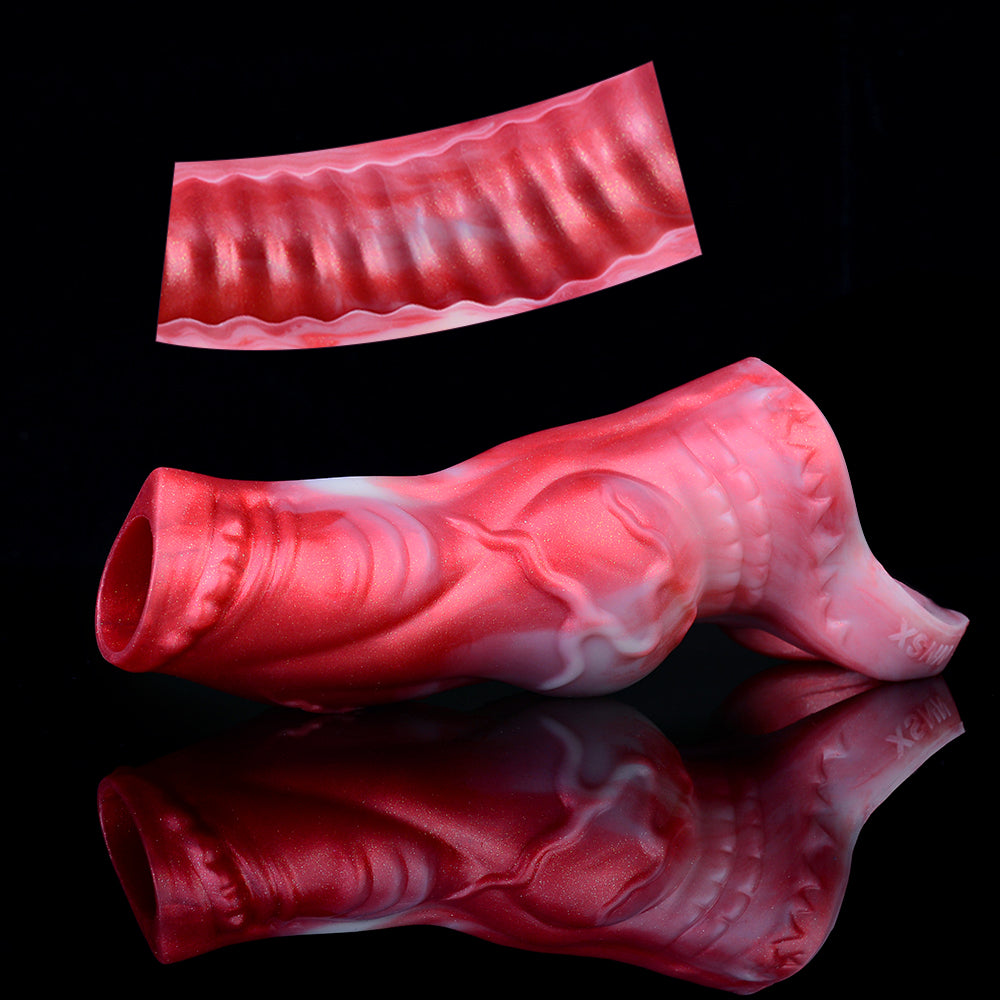 Extenseur de manchon de pénis réaliste Dogdildo - Préservatif à bite noué fantaisie Jouets sexuels pour hommes