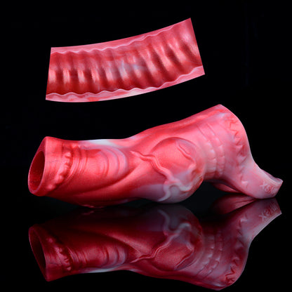 Extenseur de manchon de pénis réaliste Dogdildo - Préservatif à bite noué fantaisie Jouets sexuels pour hommes