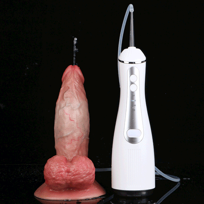 Ultra-Realistic Squirting Dildo — Platinum Silicone, Vein & Skin-Fold Texture, Balls Base, 3-Way Ejaculation System