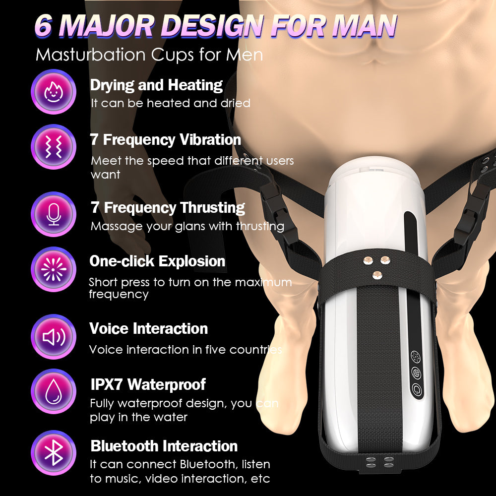 Strap-on Male Masturbator Blowjob Machine - Vacuum Oral Sucking Vibrat Domlust Strap-on Male Masturbator Blowjob Machine - Vacuum Oral Sucking Vibrat Domlust