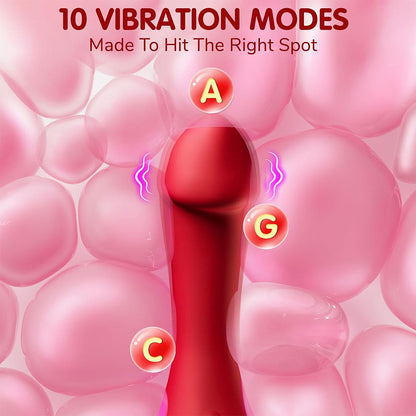 Großer Zungen-Klitorisstimulator, Analdildo, Rosenspielzeug – Doppelter Klitorisvibrator, G-Punkt, Prostatamassagegerät
