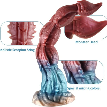 Tentacle Butt Plug Fantasy Scorpion Tail Hook Dildo – Silicone Vaginal & Anal Expansion Masturbation Toys