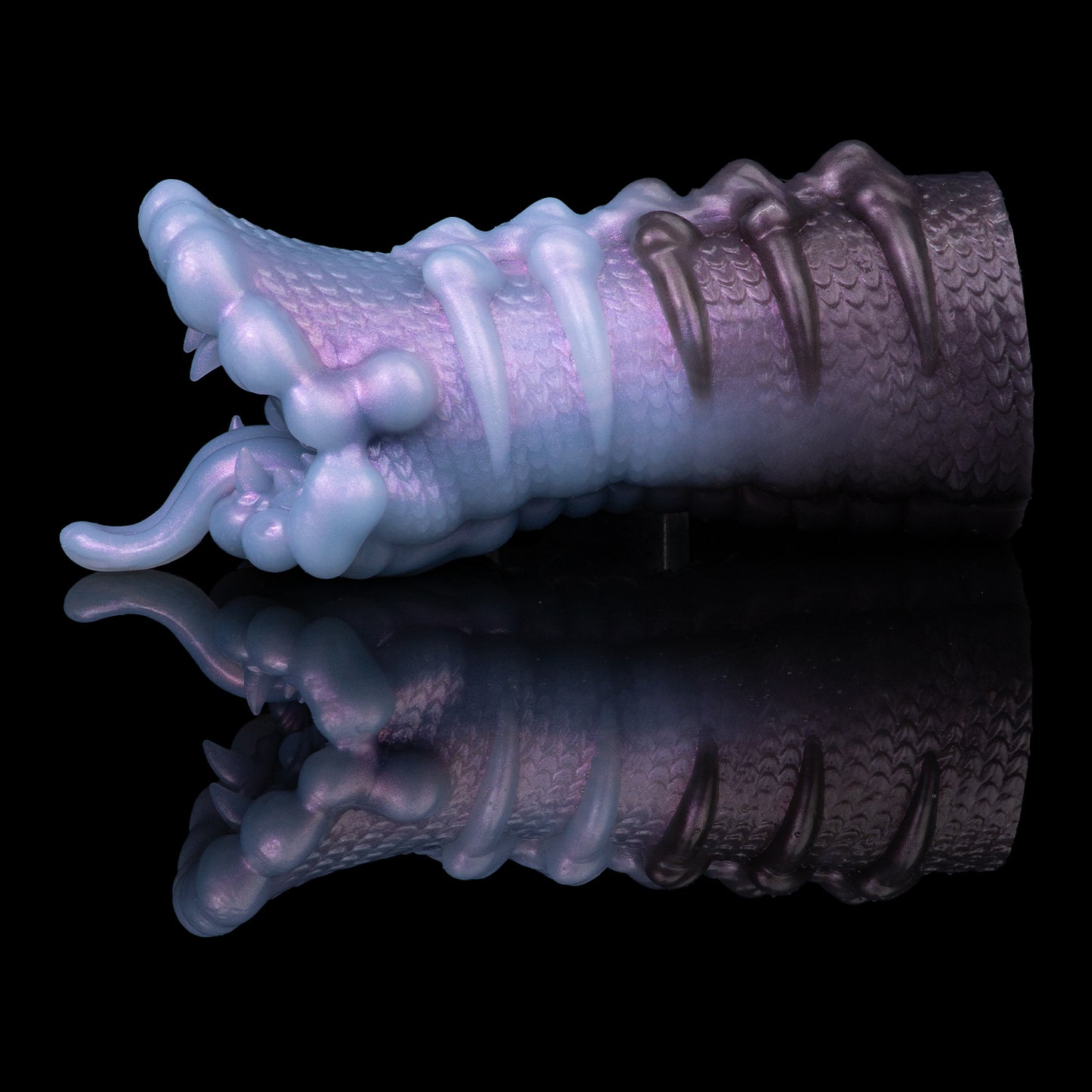 Creature Maw Pocket Pussy — Fanged Beast Fantasy Silicone Stroker with Tongue & Scaled Skeleton Exterior