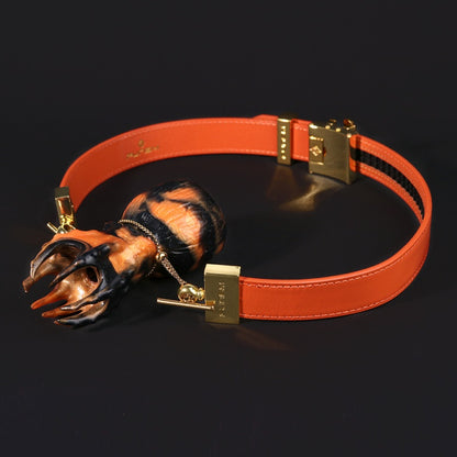 Bâillon-bouche, boule fantaisie, pieuvre, jouets sexuels coquins - Dominatrice BDSM, contrainte, encre orange