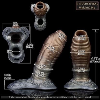 Fantasy Beast Silicone Cock Sleeve – Lengthening & Locking Sex Toys for Men