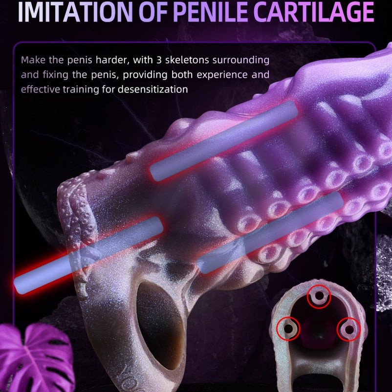 Abyssal Tentacle Fantasy Penis Sleeve – Cock Extender with Dragon Totem Detailing