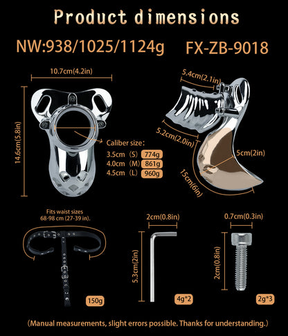 Metal Bondage Strap-On Sheath Underwear - Erectile Support BDSM Toy for Men