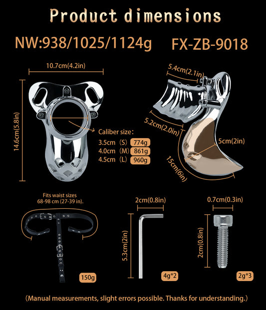 Metal Bondage Strap-On Sheath Underwear - Erectile Support BDSM Toy for Men