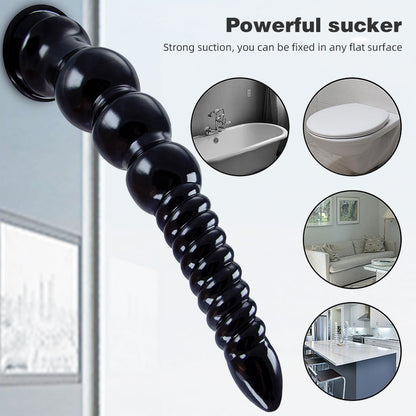 Plug anal gode de 12 pouces de Long-godes en Silicone souple poussant le pénis avec une ventouse puissante