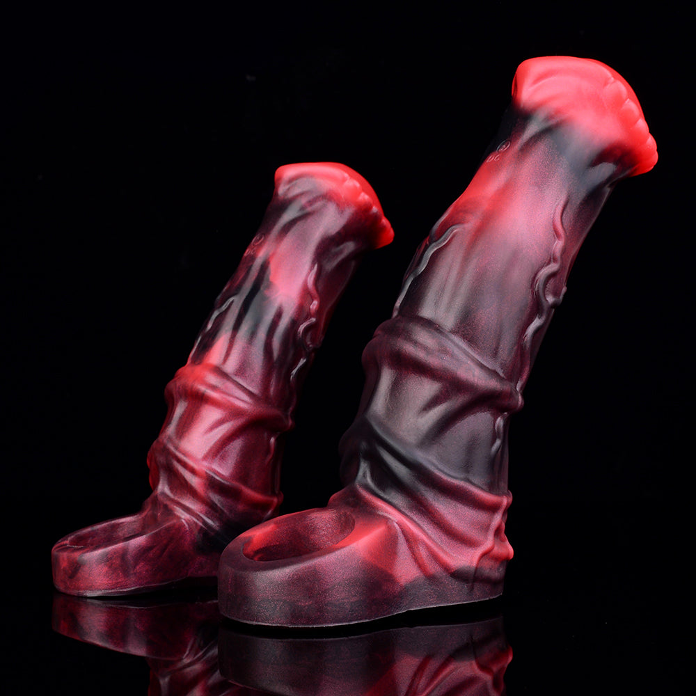Horsedildo Cock Sleeve Vibrating Penis Sheath - Remote Control Fantasy Male Extension Vibrator