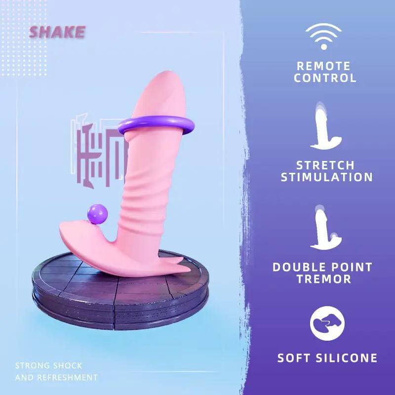 Domlust Thrusting Dildo Remote Control Panty Vibrator- 2cm Extension Distance for Extreme Sexual Enjoyment