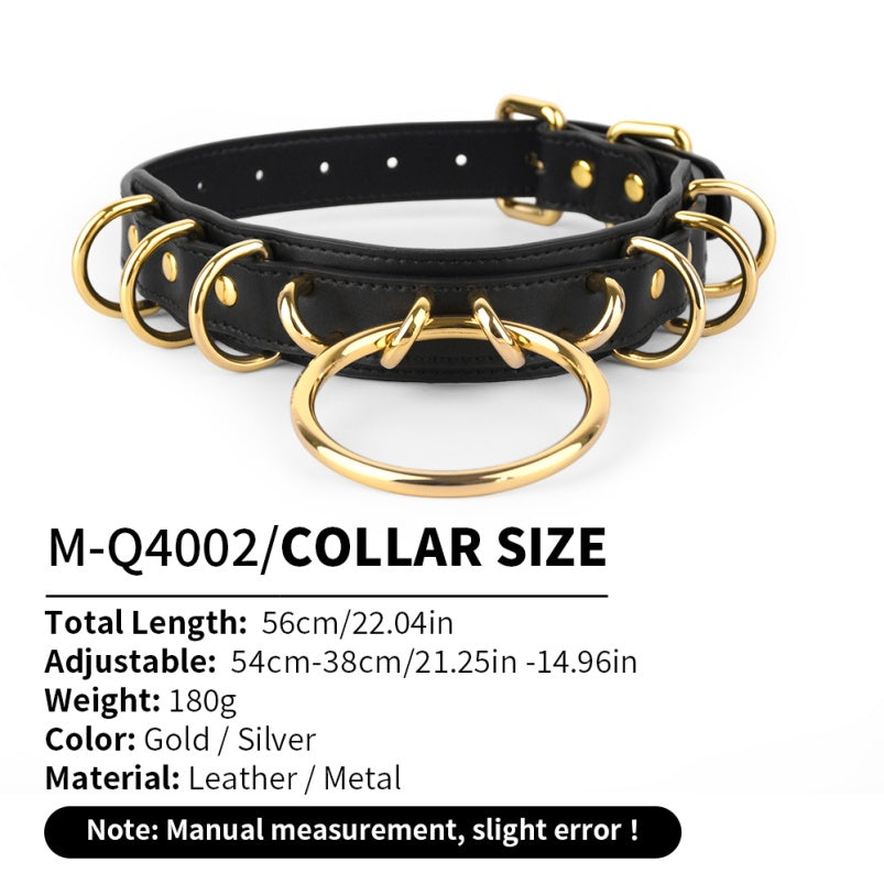 Fantasy Metalen Ring Halsband Bondage Kinky Set - Extreme Sex BDSM Speeltje for Training et Dominantie