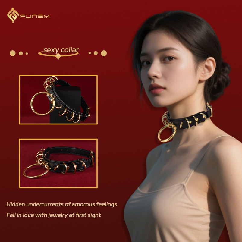 Fantasy Metalen Ring Halsband Bondage Kinky Set - Extreme Sex BDSM Speeltje for Training et Dominantie