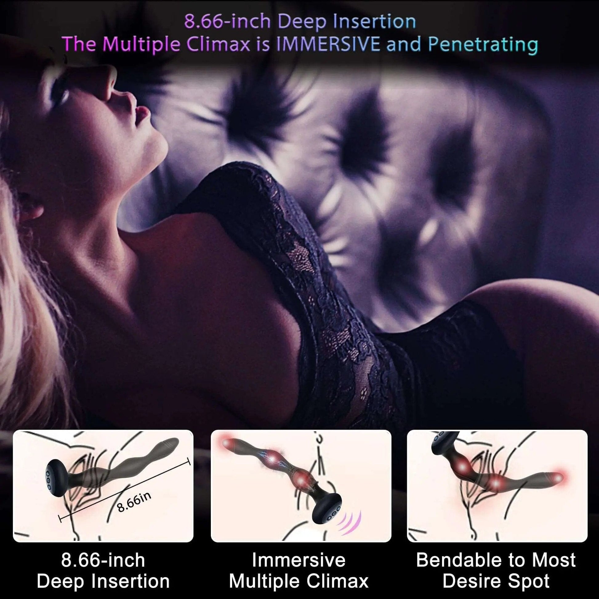 Prostate Massager - Anal Beads Estim Unisex Sex Toys - Domlust