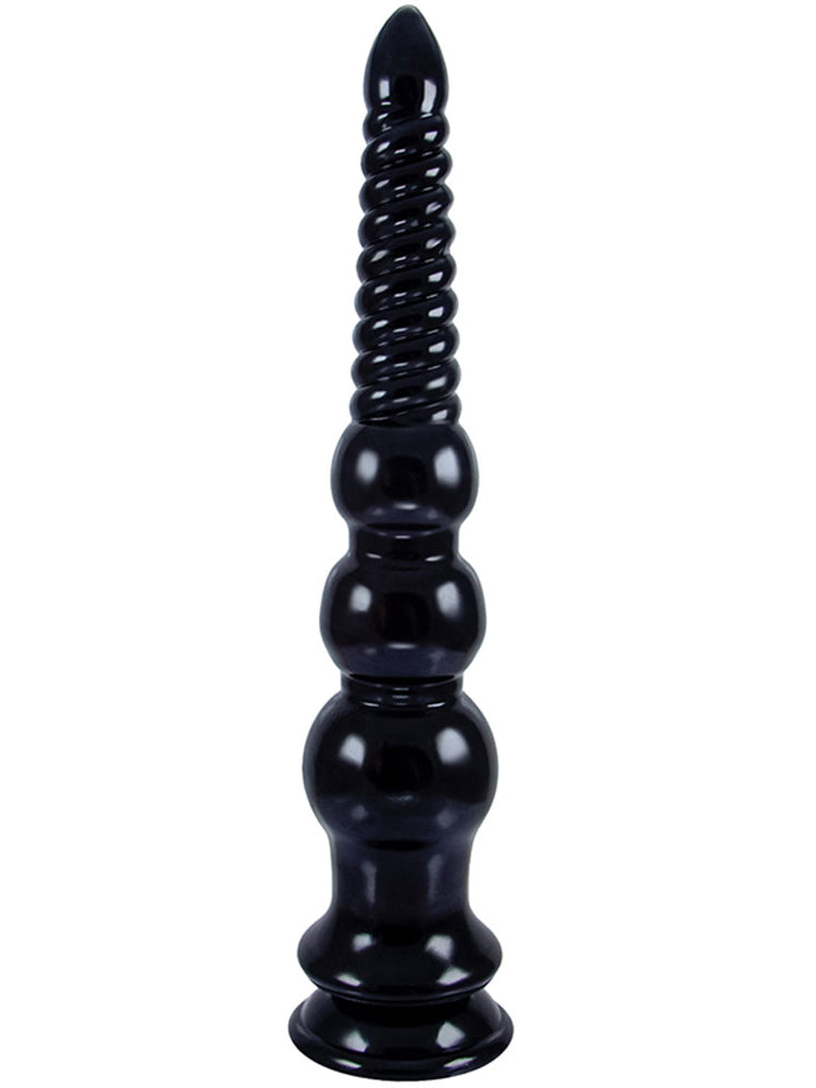 Plug anal gode de 12 pouces de Long-godes en Silicone souple poussant le pénis avec une ventouse puissante