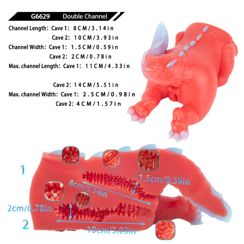 Fire Drake Fantasy Silicone Toy Dual Channel | Domlust Fire Drake Fantasy Silicone Toy Dual Channel | Domlust
