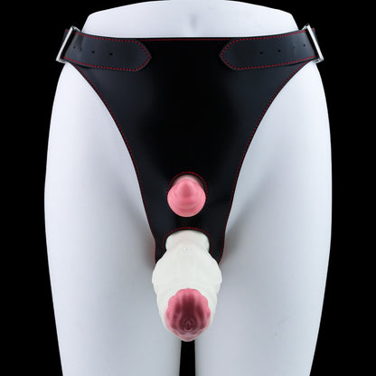 Fantasy Silicone Dog Knot Dildo - Lesbian Strap-on Monster Vibrating Sex Toys