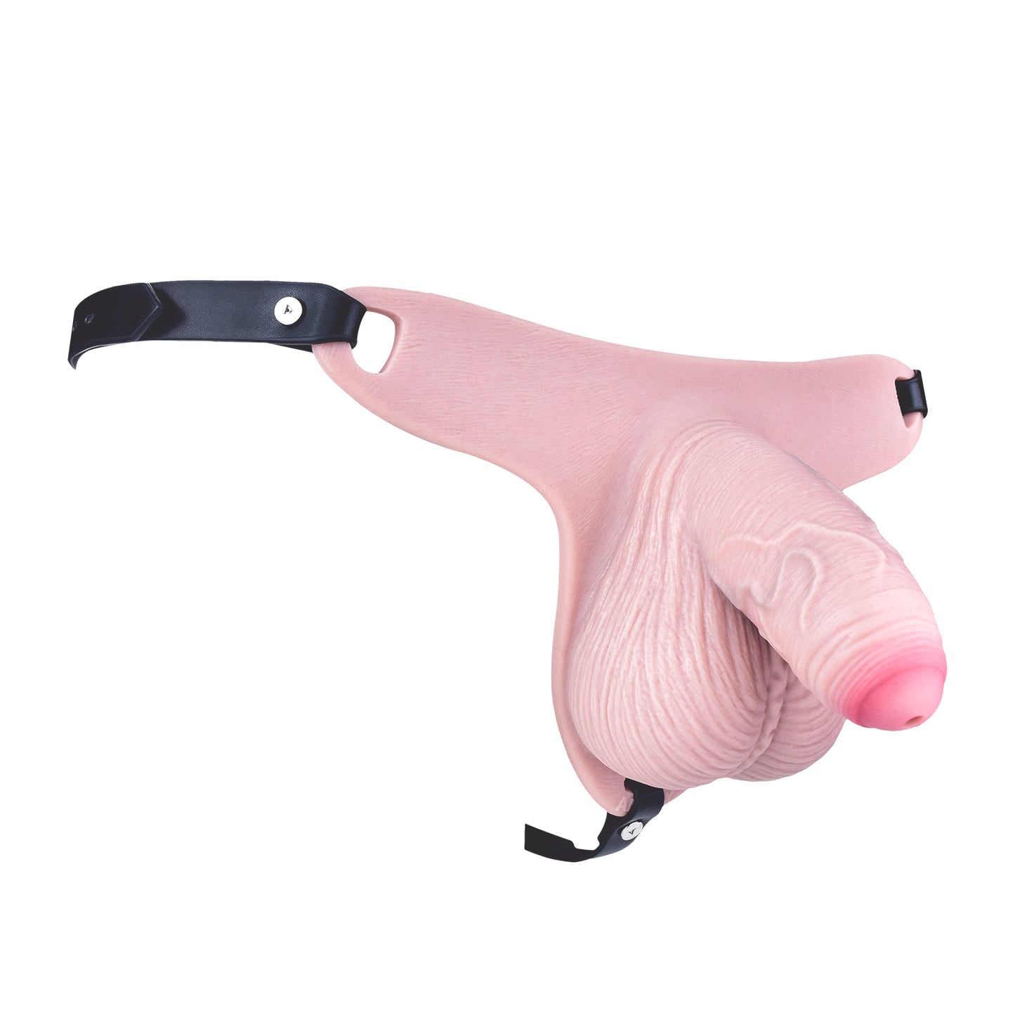 Realistic Silicone Male Chastity Pants — Platinum Silicone Cock Cage with Urethral Opening for Long-Term BDSM Wear