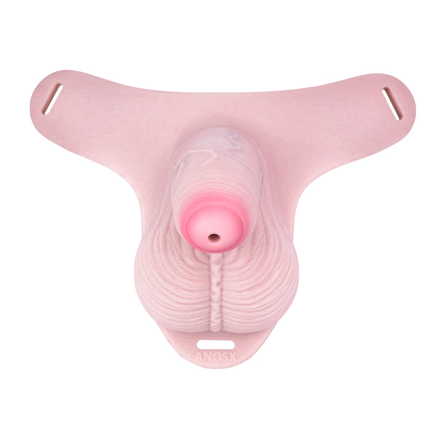 Realistic Silicone Male Chastity Pants — Platinum Silicone Cock Cage with Urethral Opening for Long-Term BDSM Wear