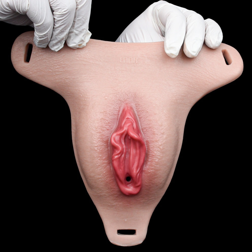 Tragbare Silikon-Fake-Muschi-Hose — Realistischer künstlicher Vagina-Strap-On für Femboys