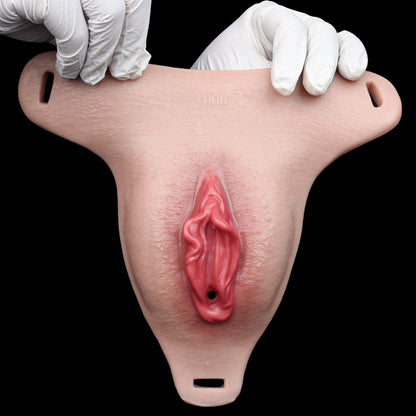 Tragbare Silikon-Fake-Muschi-Hose — Realistischer künstlicher Vagina-Strap-On für Femboys