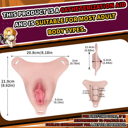 Tragbare Silikon-Fake-Muschi-Hose — Realistischer künstlicher Vagina-Strap-On für Femboys