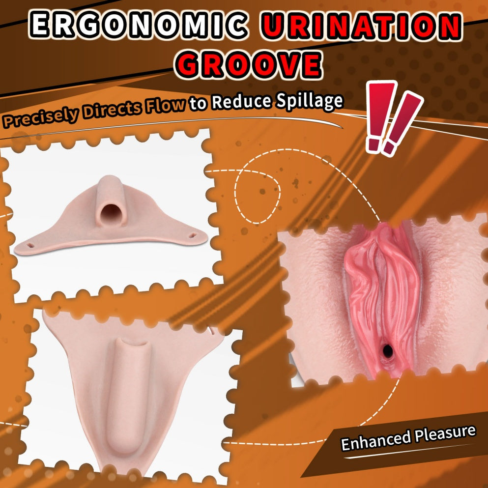 Tragbare Silikon-Fake-Muschi-Hose — Realistischer künstlicher Vagina-Strap-On für Femboys