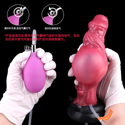 Gode ​​gonflable géant giclant pour femme - Jouet sexuel - Masturbation féminine fantastique à ventouse
