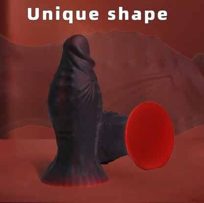 Gode géant en silicone noir réaliste pour stimulation anale et vaginale